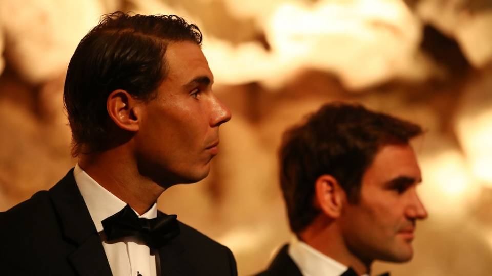 Rafa y Roger durante la pasada Copa Laver 2017