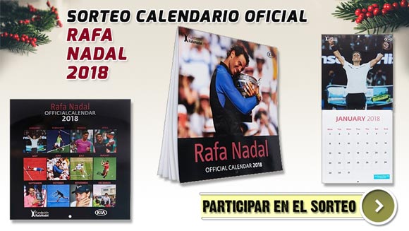 Diferentes vistas del Calendario Oficial de pared Rafa Nadal 2018