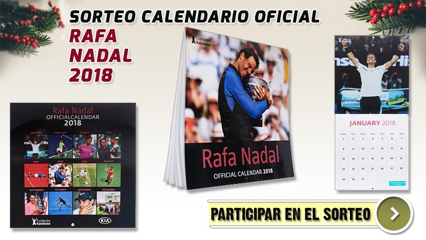 Diferentes vistas del Calendario Oficial de pared Rafa Nadal 2018