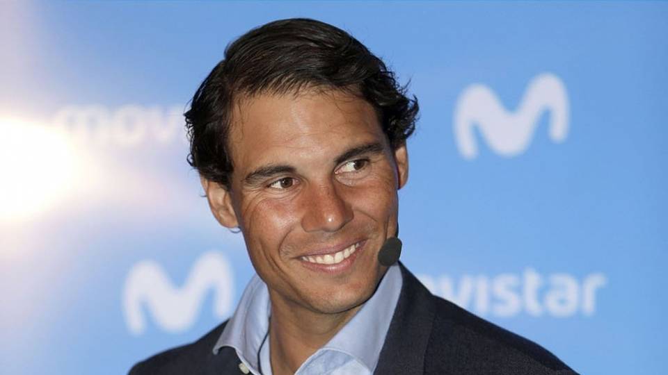 Rafa Nadal en un evento de Telefnica en Madrid, 4 dic. 2017