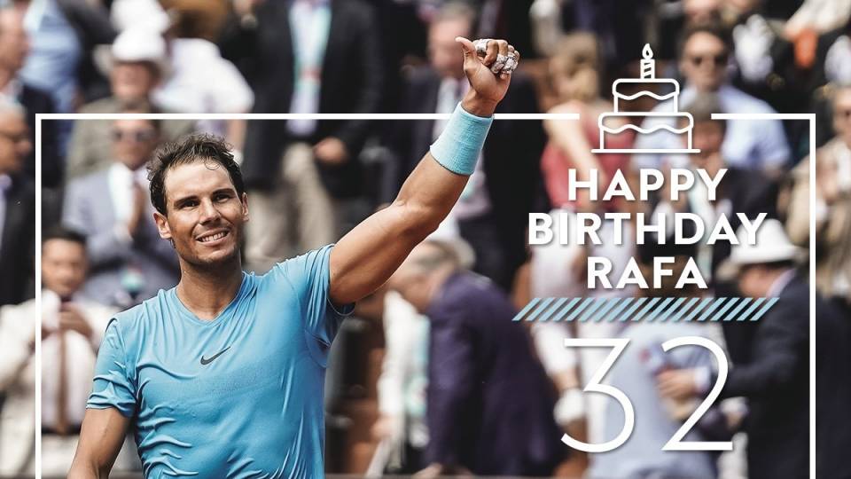 Felicitacin de Roland Garros a Rafa Nadal por su 32 cumpleaos