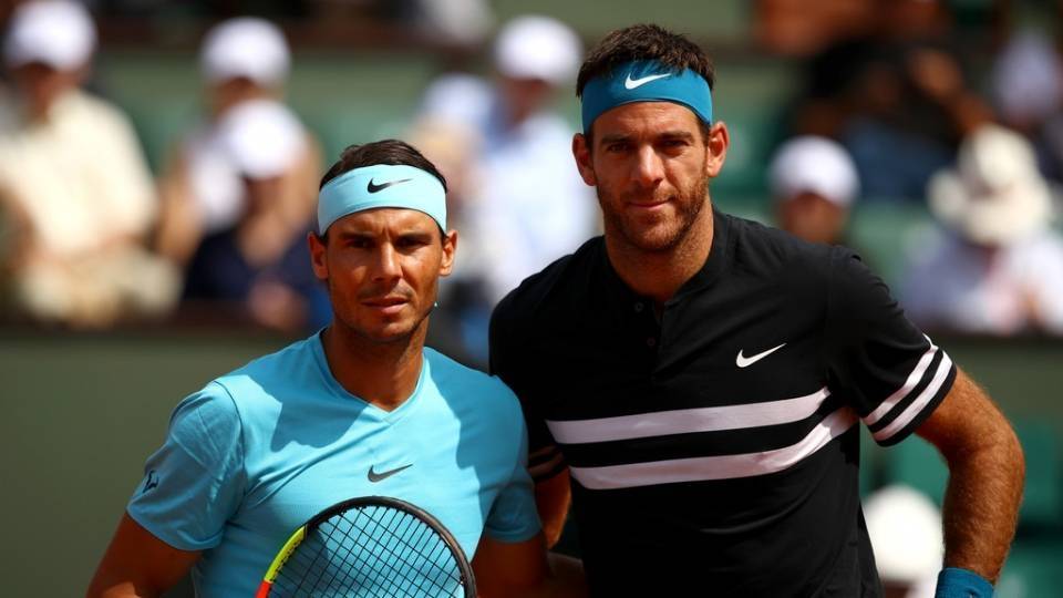 Nadal y Del Potro se saludan en la semifinal de Roland Garros 2018