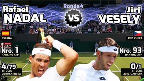 Previa del Nadal - Vesely de octavos de Wimbledon 2018