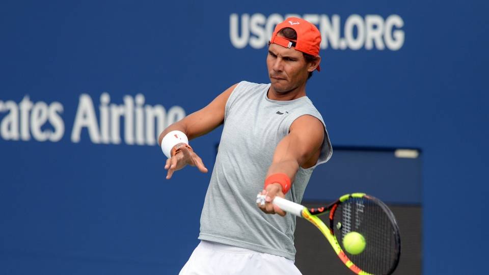 Rafa Nadal entrenando en el US Open 2018 - martes 21 agosto