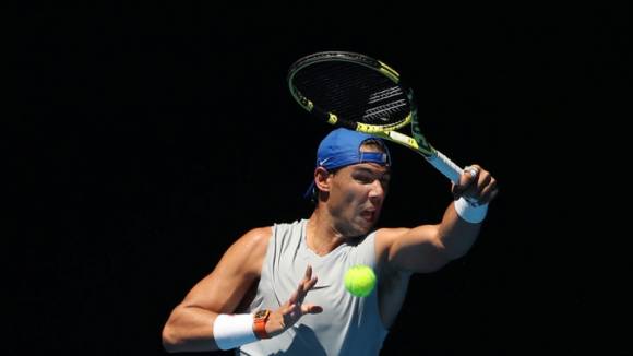 Nadal en sesin de entrenamiento en el Open Australia 2019 - 11 enero