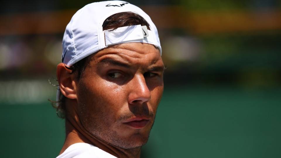 Nadal durante un entrenamiento en Wimbledon - 29 junio 2019