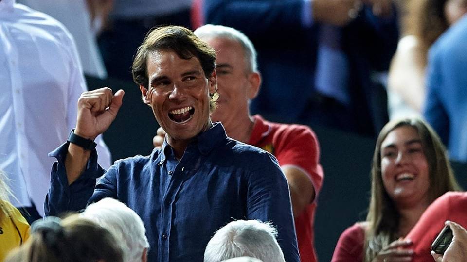 Rafa Nadal festejaba la subida del Mallorca a Primera - 23 junio 2019