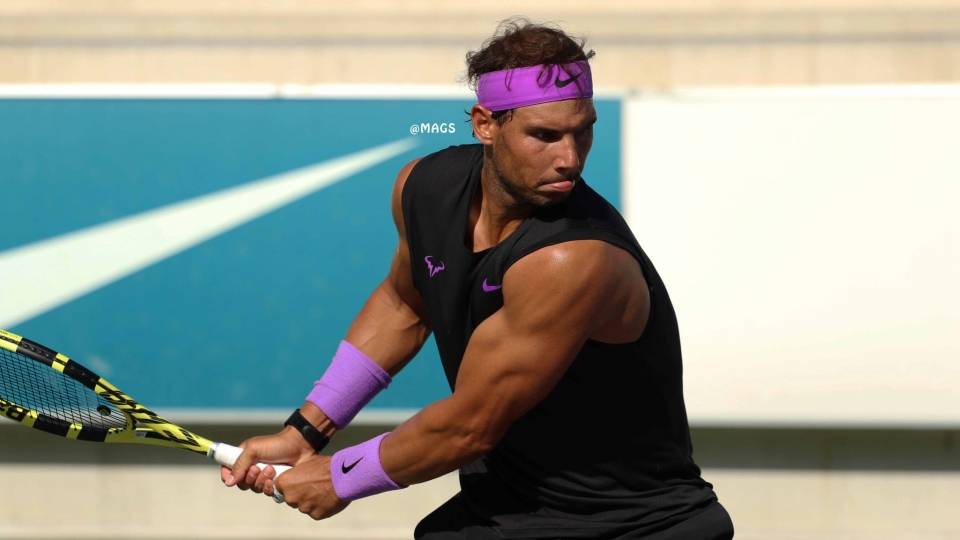 Rafa Nadal durante un entrenamiento en su Academia - 29 julio 2019