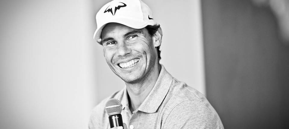 Rafa Nadal en rueda de prensa durante la inauguracin de su Academia en Kuwait