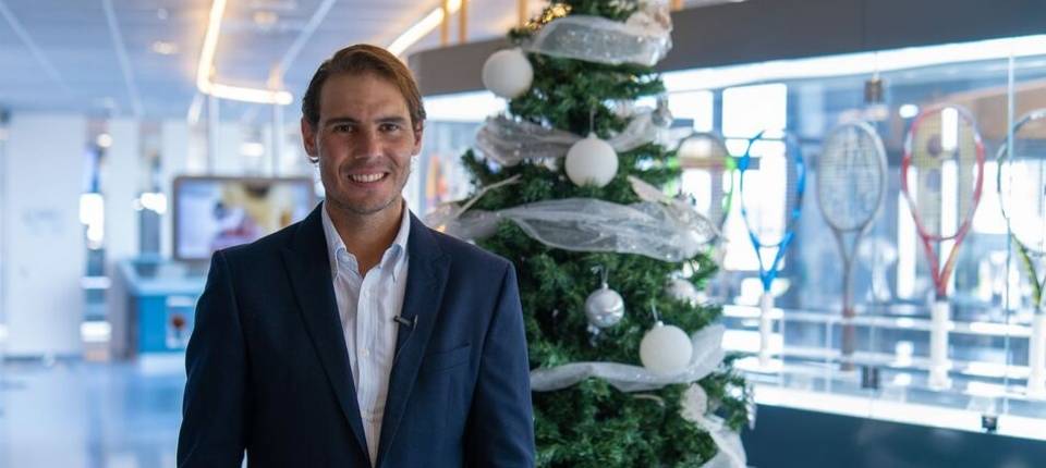 Rafa Nadal durante su mensaje de Navidad 2020