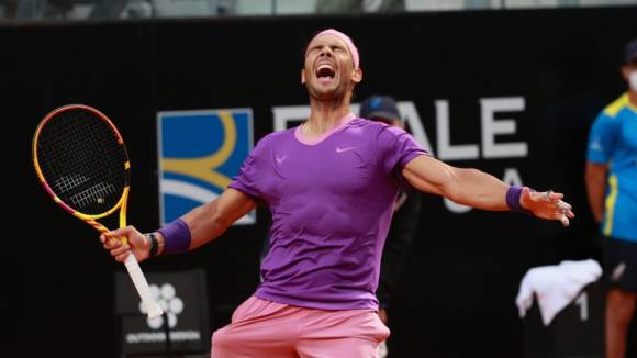 Rafa Nadal celebra el punto de torneo en el pasado Masters 1000 de Roma 2021
