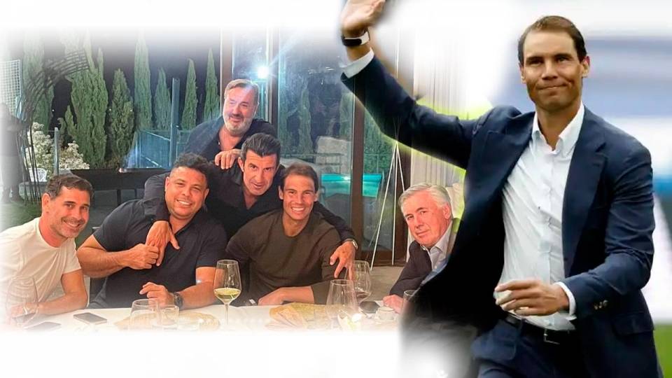 Cena de amigos del Real Madrid con Rafa Nadal