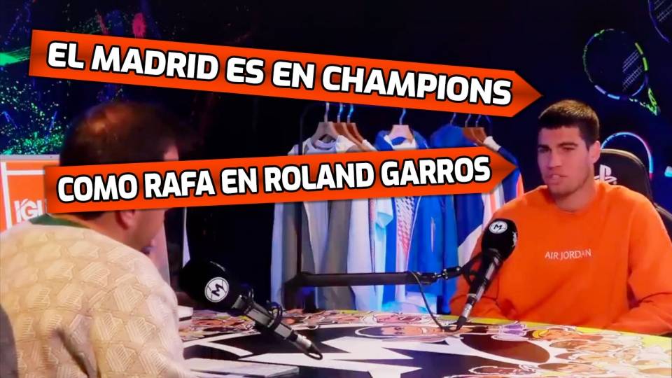 Carlos Alcaraz preguntado por el Real Madrid en el Mutua Madrid Open 2023