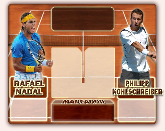 Nadal vs Kohlschreiber en Roma 2010