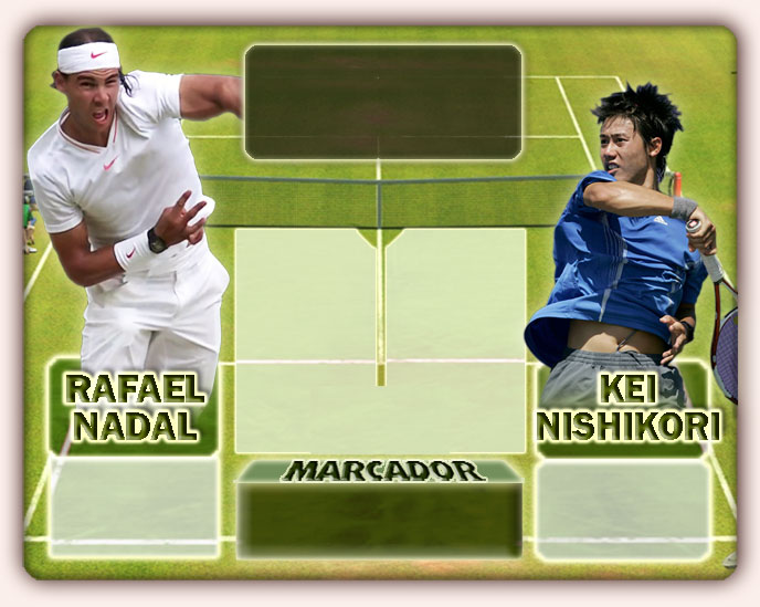 Nadal vs Nishikori en Wimbledon 2010