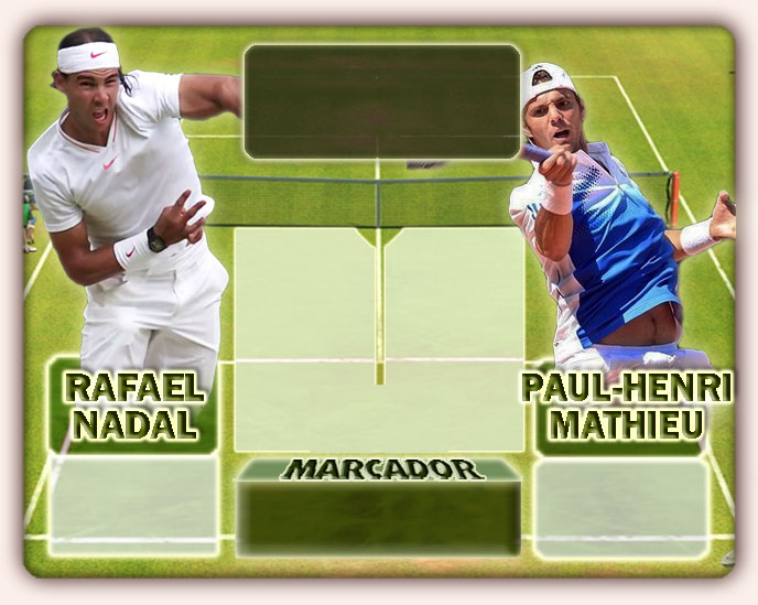 Nadal vs Mathieu en Wimbledon 2010