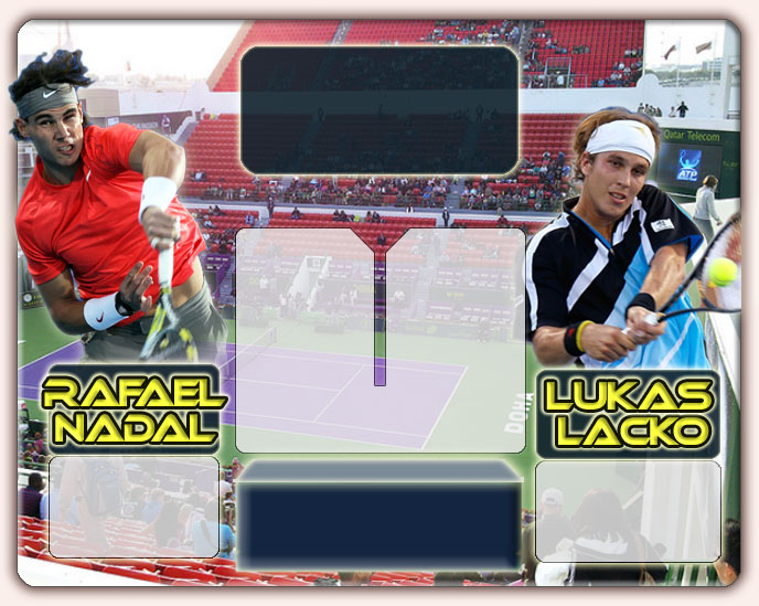 Nadal vs Lacko en Doha 2011