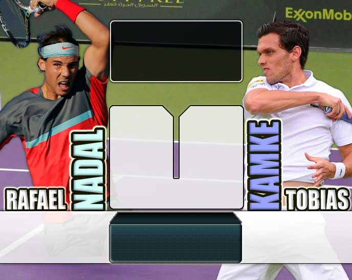 Nadal vs Kamke en Doha 2014