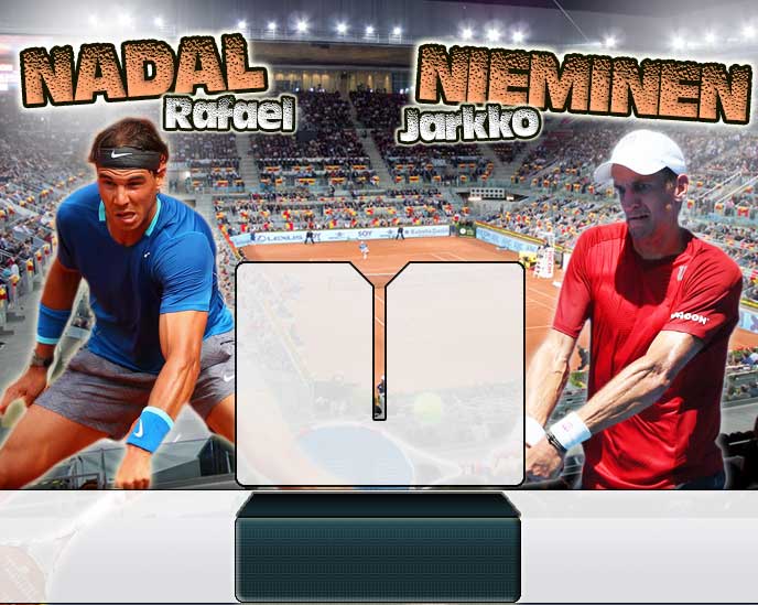 Nadal vs Nieminen en Madrid 2014