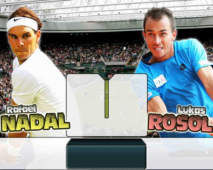 Nadal vs Rosol en Wimbledon 2014