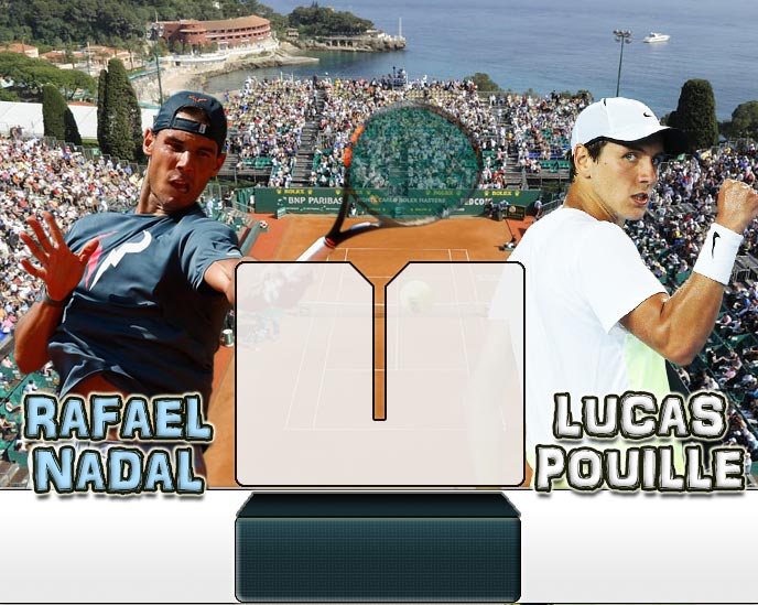 Nadal vs Pouille en Montecarlo 2015