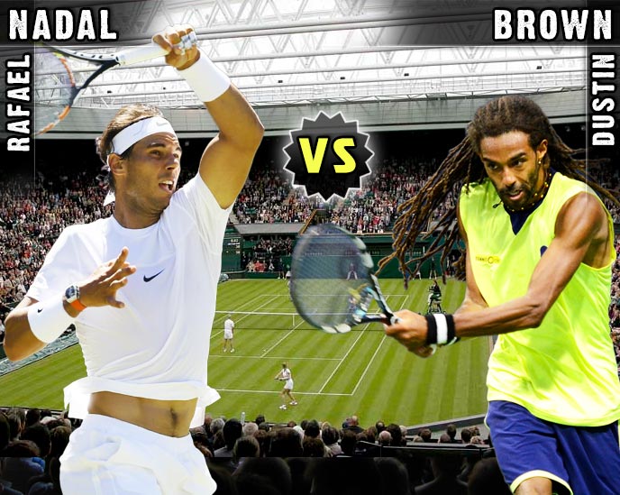 Nadal vs Brown en Wimbledon 2015